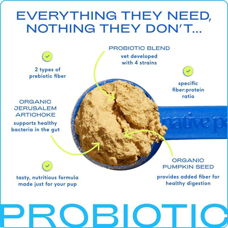 slide 4 of 7, Native Pet Probiotic Supplement Powder with Bone Broth for Dogs - 4.1oz, 4.1 oz