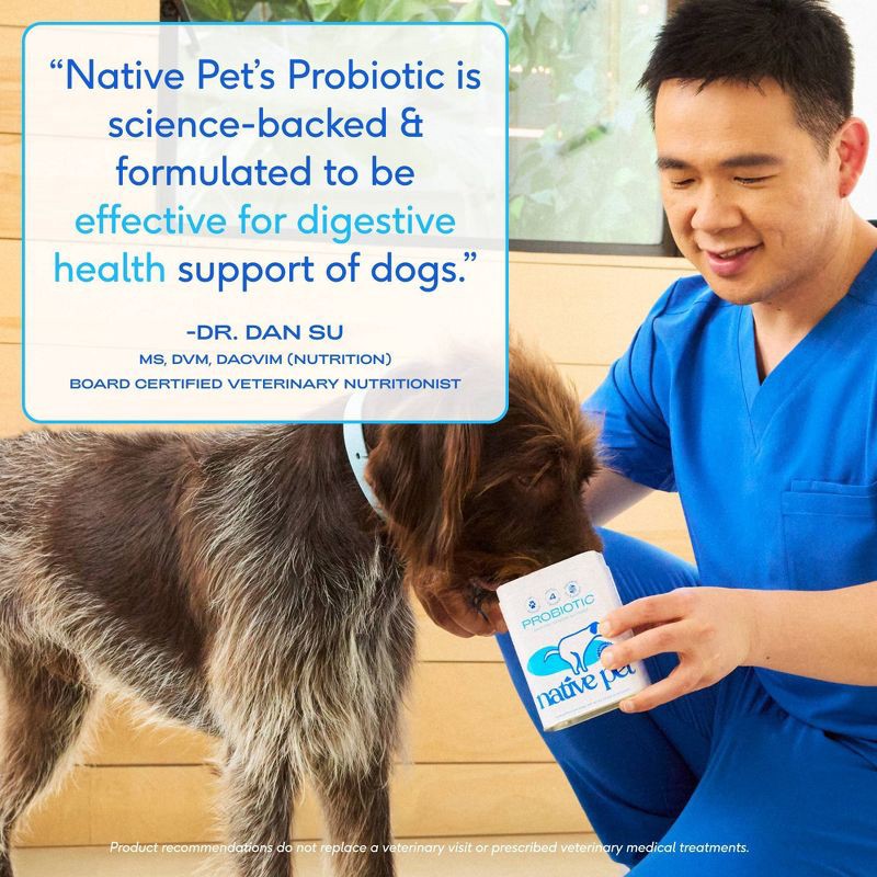 slide 5 of 7, Native Pet Probiotic Supplement Powder with Bone Broth for Dogs - 4.1oz, 4.1 oz
