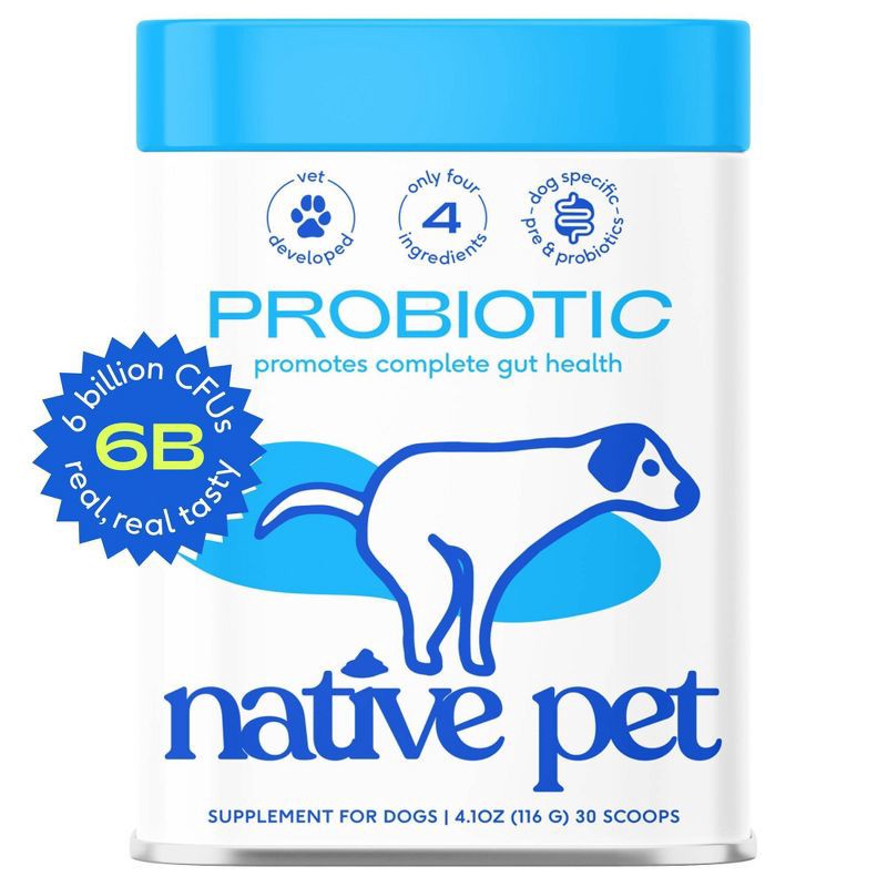 slide 1 of 7, Native Pet Probiotic Supplement Powder with Bone Broth for Dogs - 4.1oz, 4.1 oz