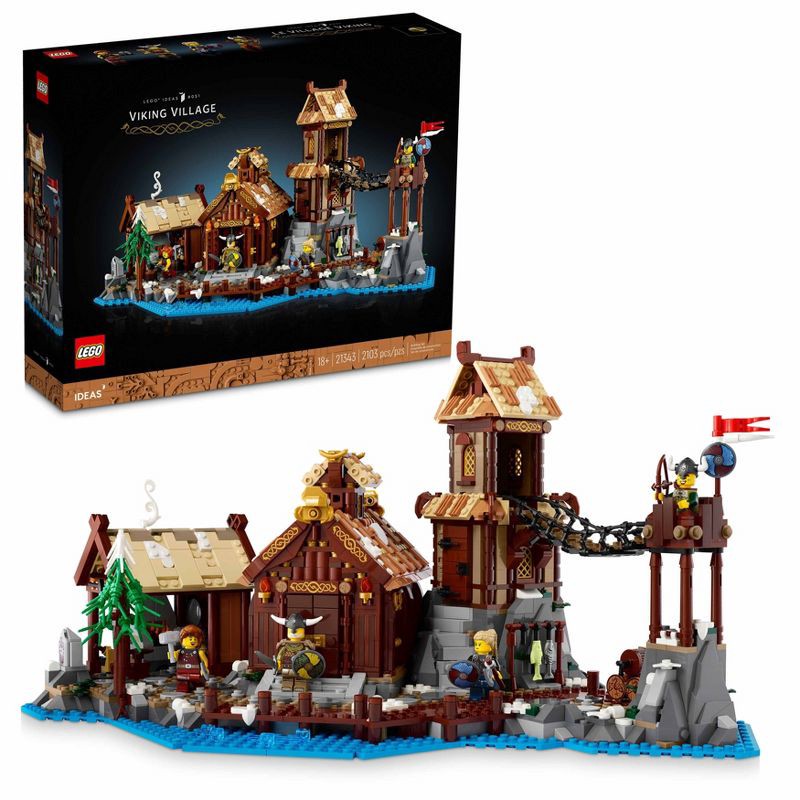 slide 1 of 6, LEGO Ideas Viking Village Model Building Set 21343, 1 ct