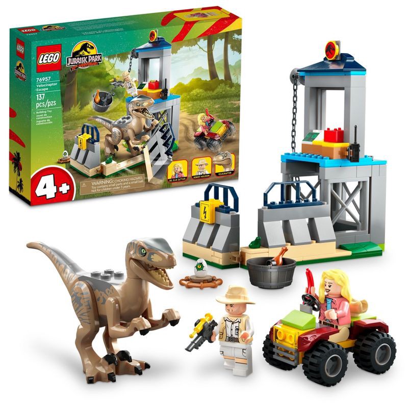 slide 1 of 5, LEGO Jurassic Park Velociraptor Escape Dinosaur Toy 76957, 1 ct