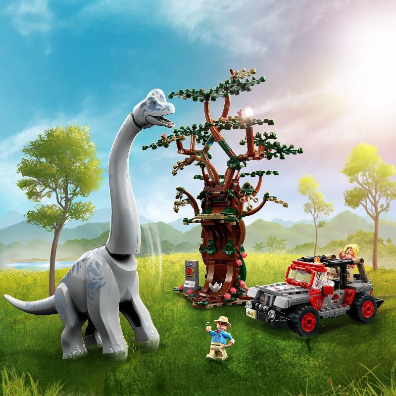 slide 3 of 6, LEGO Jurassic Park Brachiosaurus Discovery with Jeep Toy 76960, 1 ct