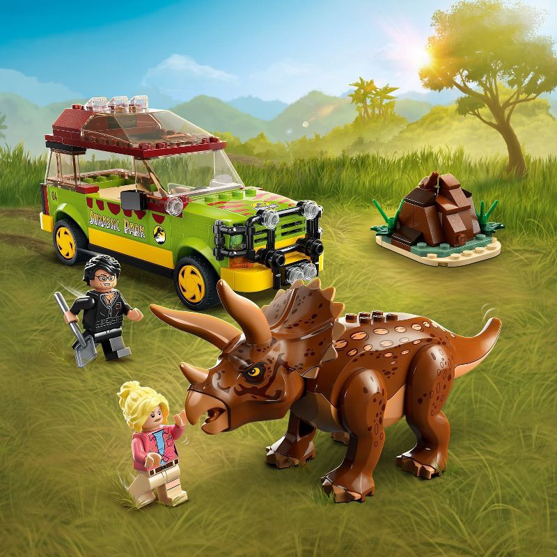 slide 6 of 6, LEGO Jurassic Park Triceratops Research Car Toy 76959, 1 ct