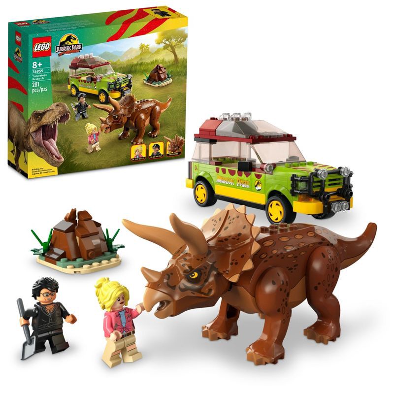 slide 1 of 6, LEGO Jurassic Park Triceratops Research Car Toy 76959, 1 ct
