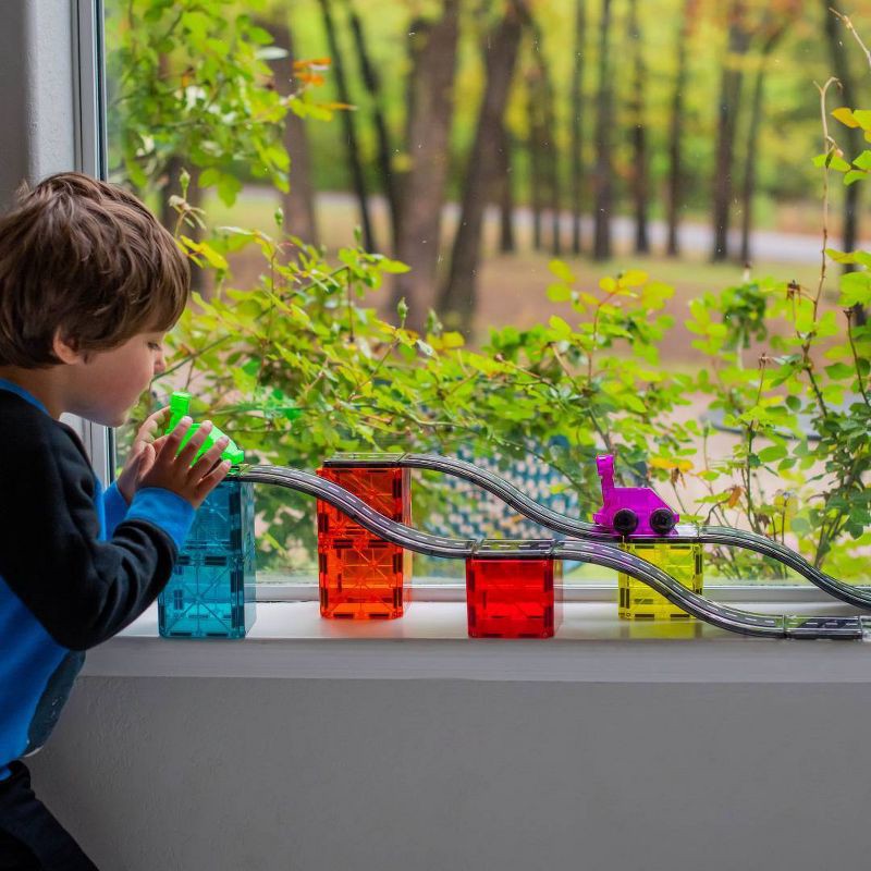 slide 4 of 8, MAGNA-TILES Downhill Duo: Magnetic Building Sets for Creative Thinking & STEM Learning, 40 Pieces, 40 ct