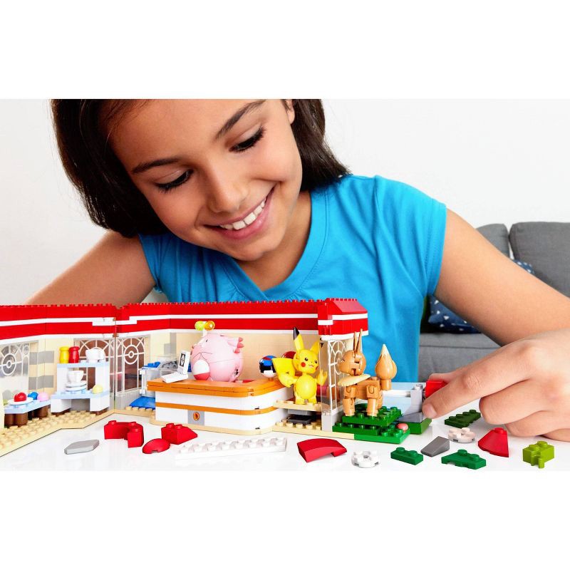 slide 2 of 5, Mega Construx MEGA Pokemon Building Toy Kit, Forest Pokémon Center with 4 Action Figures - 648pcs, 648 ct