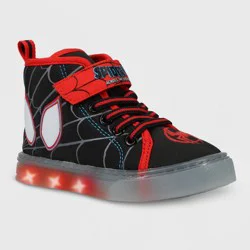 Toddler Boys' Marvel Spider-Man Hi-Top Sneakers - Black 7T