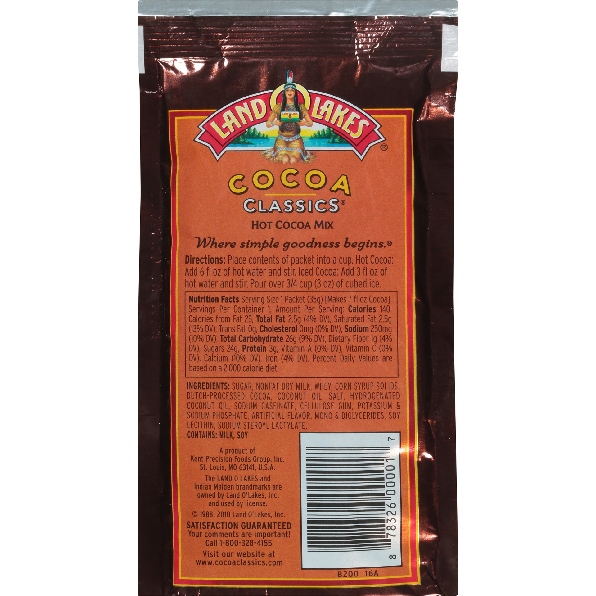 slide 5 of 7, Land O'Lakes Cocoa Classics Chocolate Supreme Cocoa Mix 1.25 oz, 1.25 oz