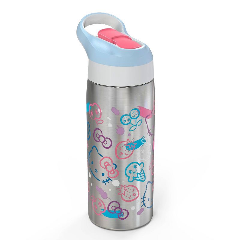 slide 2 of 7, 19oz Vacuum Riverside Portable Drinkware Bottle 'Hello Kitty' - Zak Designs: Sanrio Kids Water Bottle, Stainless Steel, 19 oz