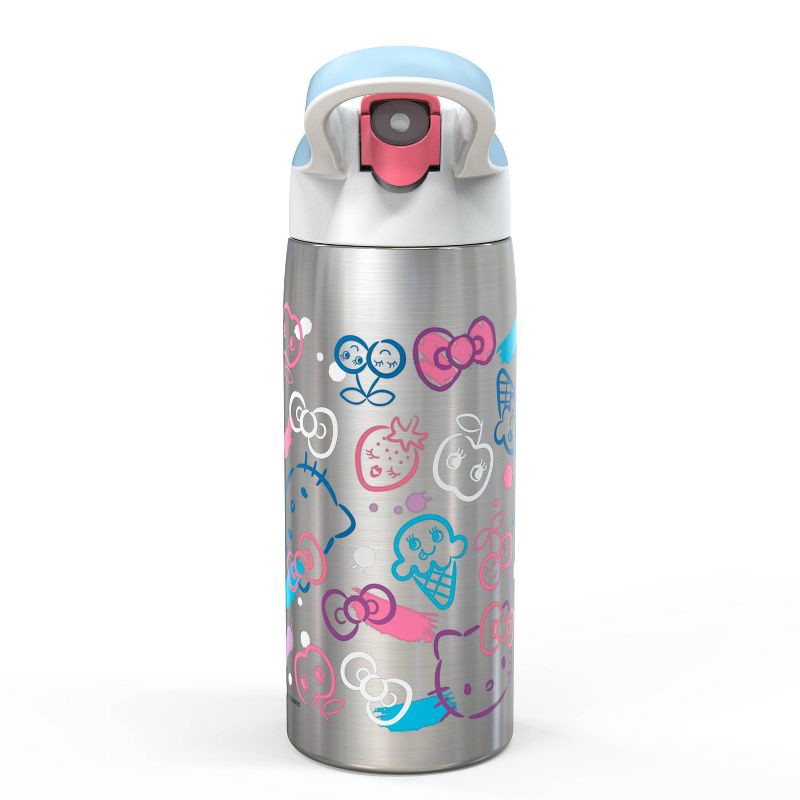 slide 3 of 7, 19oz Vacuum Riverside Portable Drinkware Bottle 'Hello Kitty' - Zak Designs: Sanrio Kids Water Bottle, Stainless Steel, 19 oz