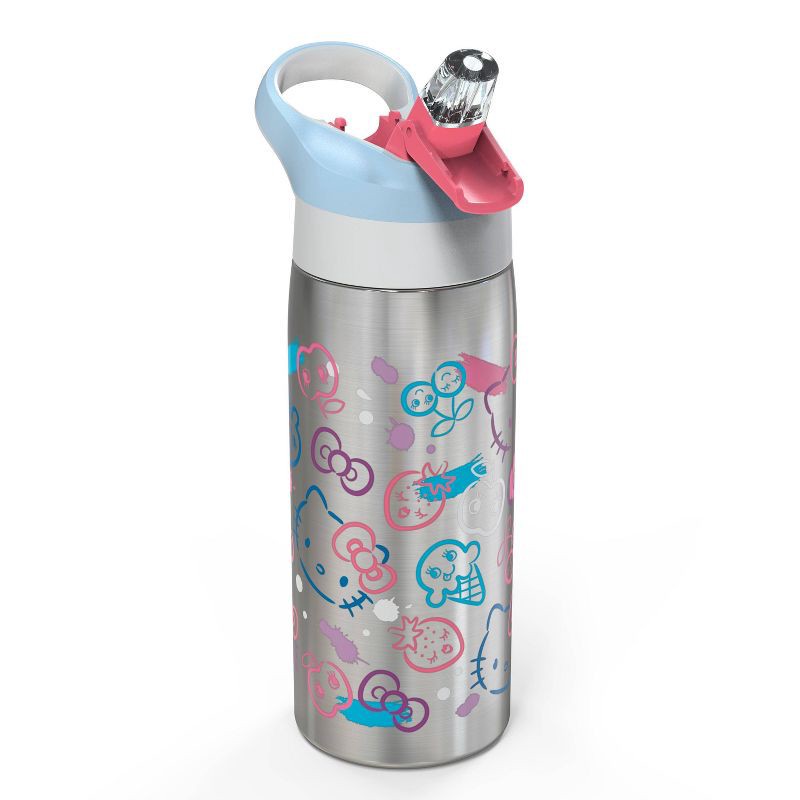 slide 4 of 7, 19oz Vacuum Riverside Portable Drinkware Bottle 'Hello Kitty' - Zak Designs: Sanrio Kids Water Bottle, Stainless Steel, 19 oz