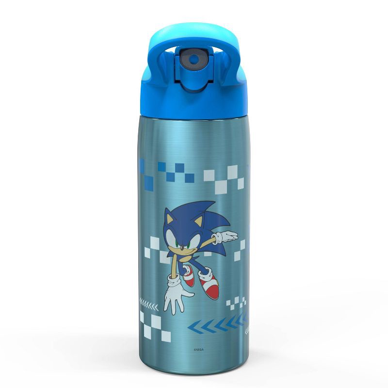 530/560ML Anime Cartoon Sonic The Hedgehog Water Bottle with Time