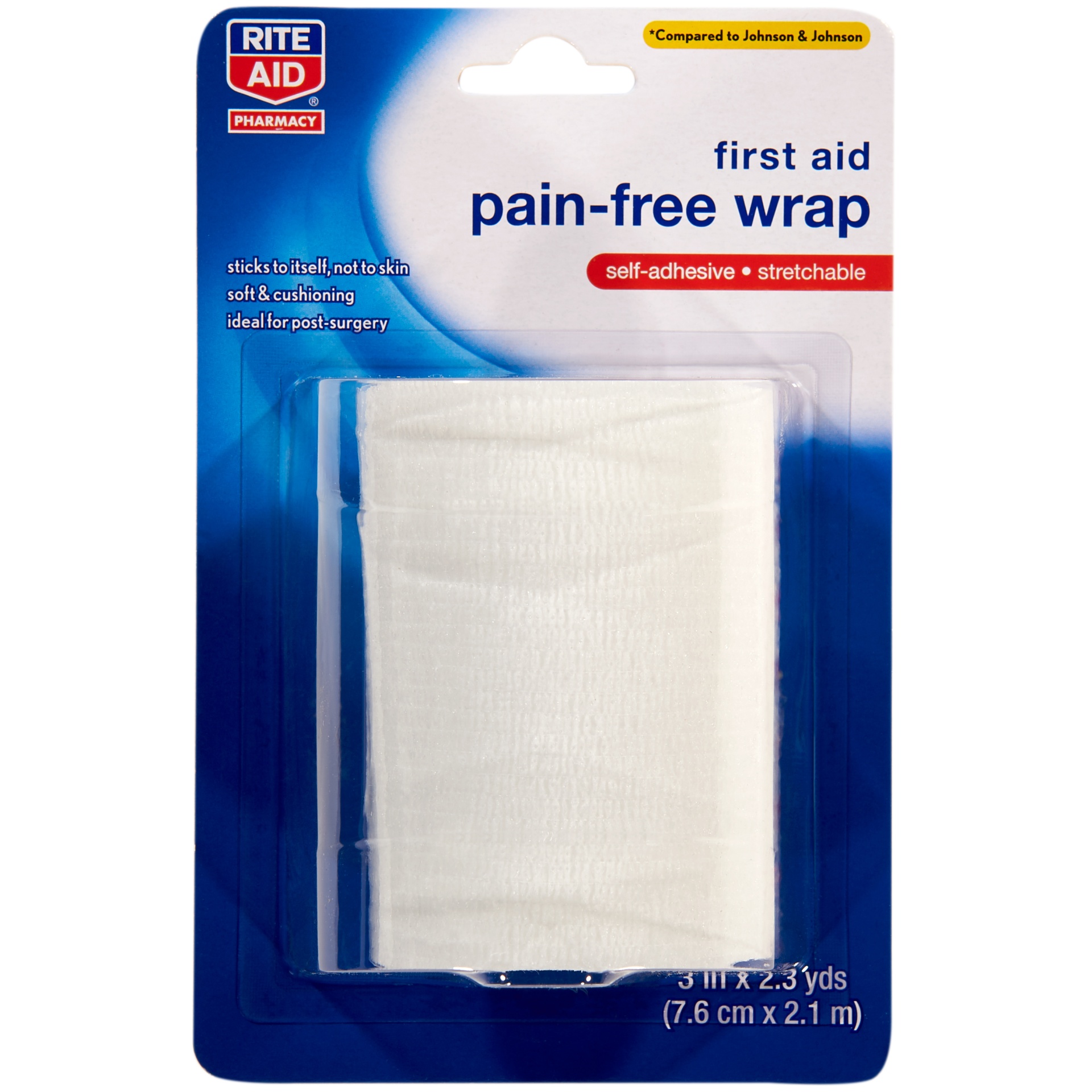 slide 1 of 2, Rite Aid First Aid Pain-Free Wrap, 3 in x 2.3 yd