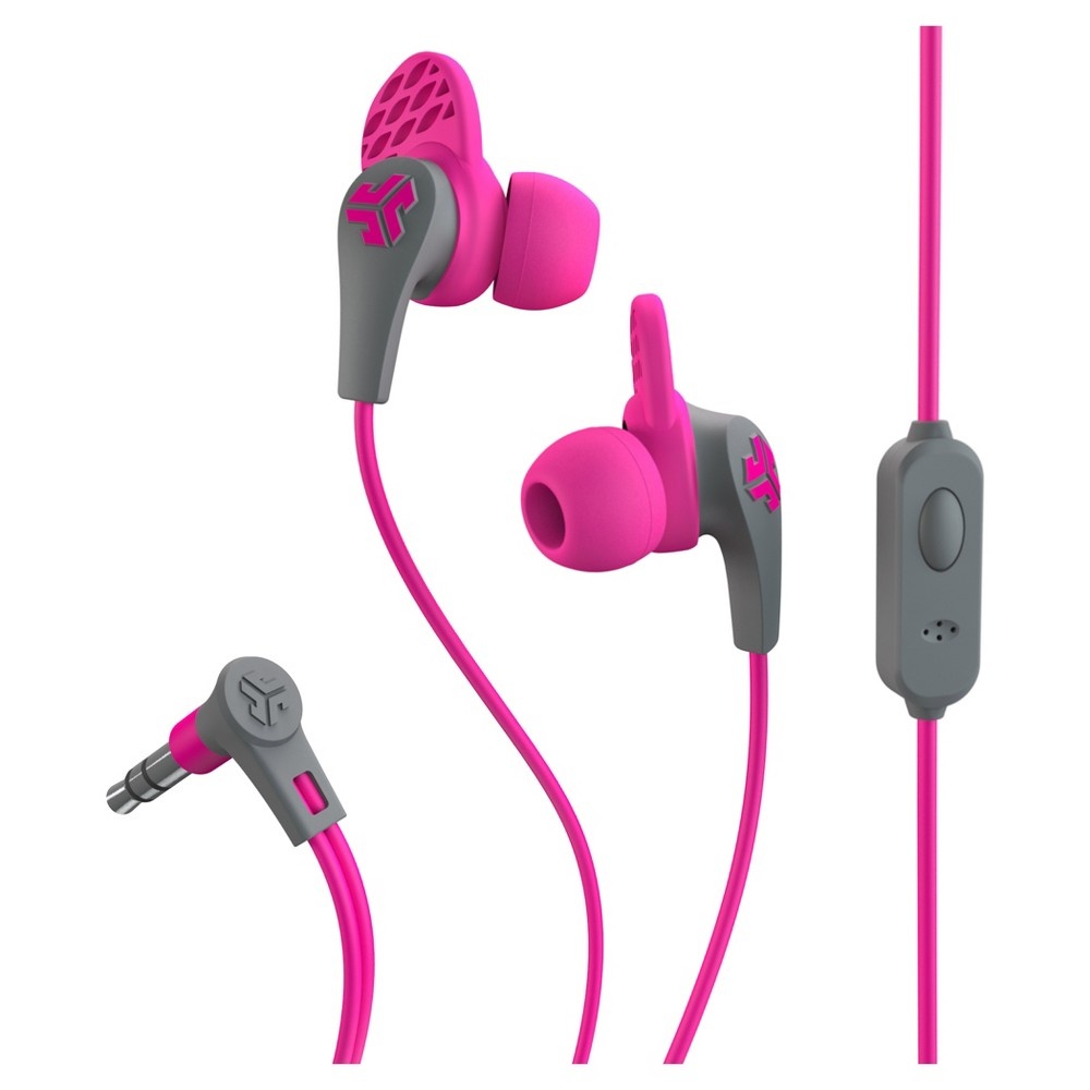 slide 3 of 3, JLab Wired JBuds Pro With Universal Mic - Pink, 1 ct