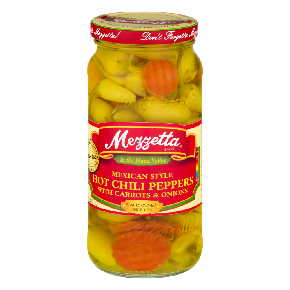 slide 1 of 1, Mezzetta Chili Peppers Hot With Carrots Onions Mexican Style, 16 oz