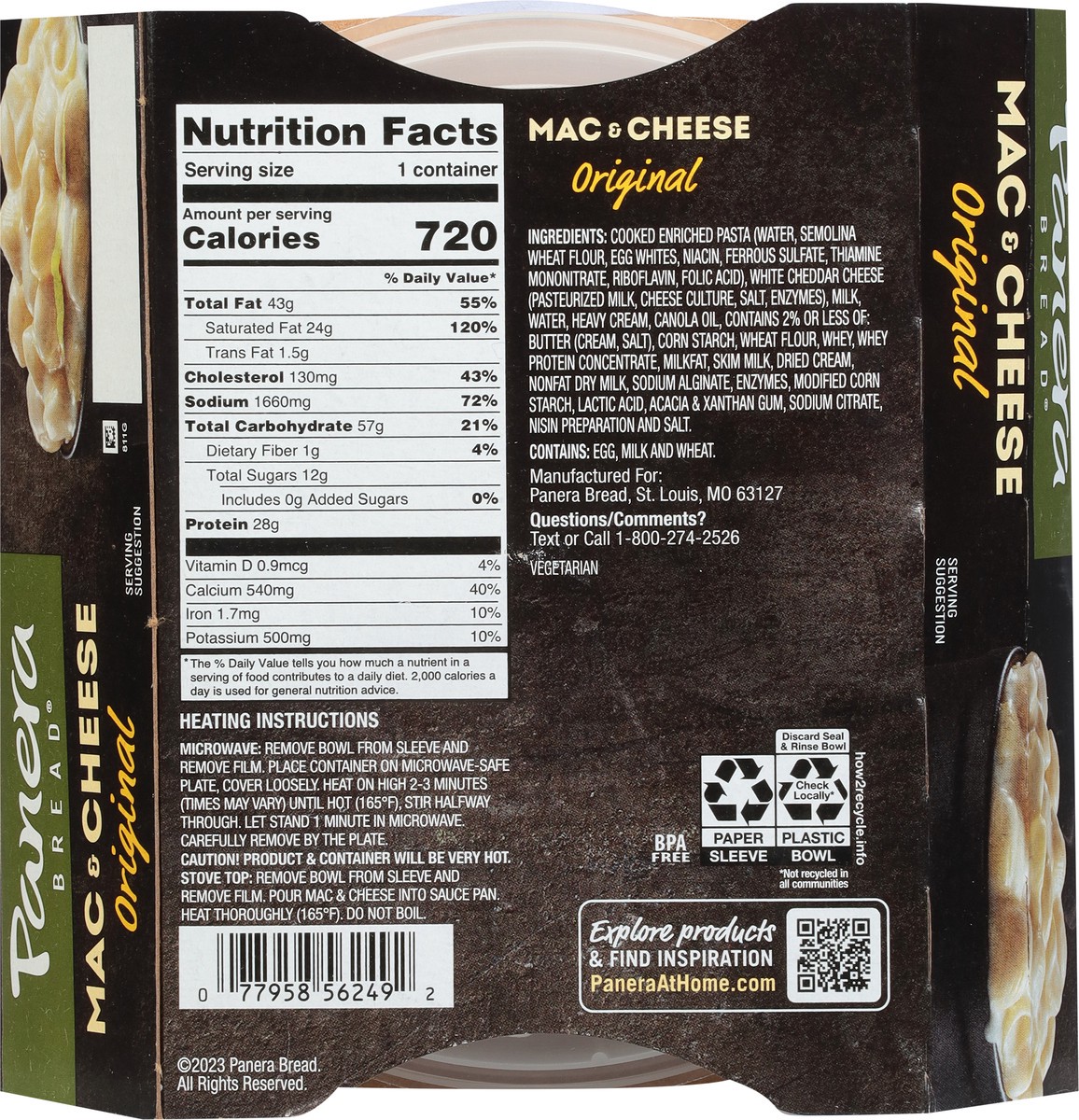 slide 4 of 13, Panera Bread Mac & Cheese, Microwave Meal, 12 OZ Bowl (Vegetarian), 12 oz