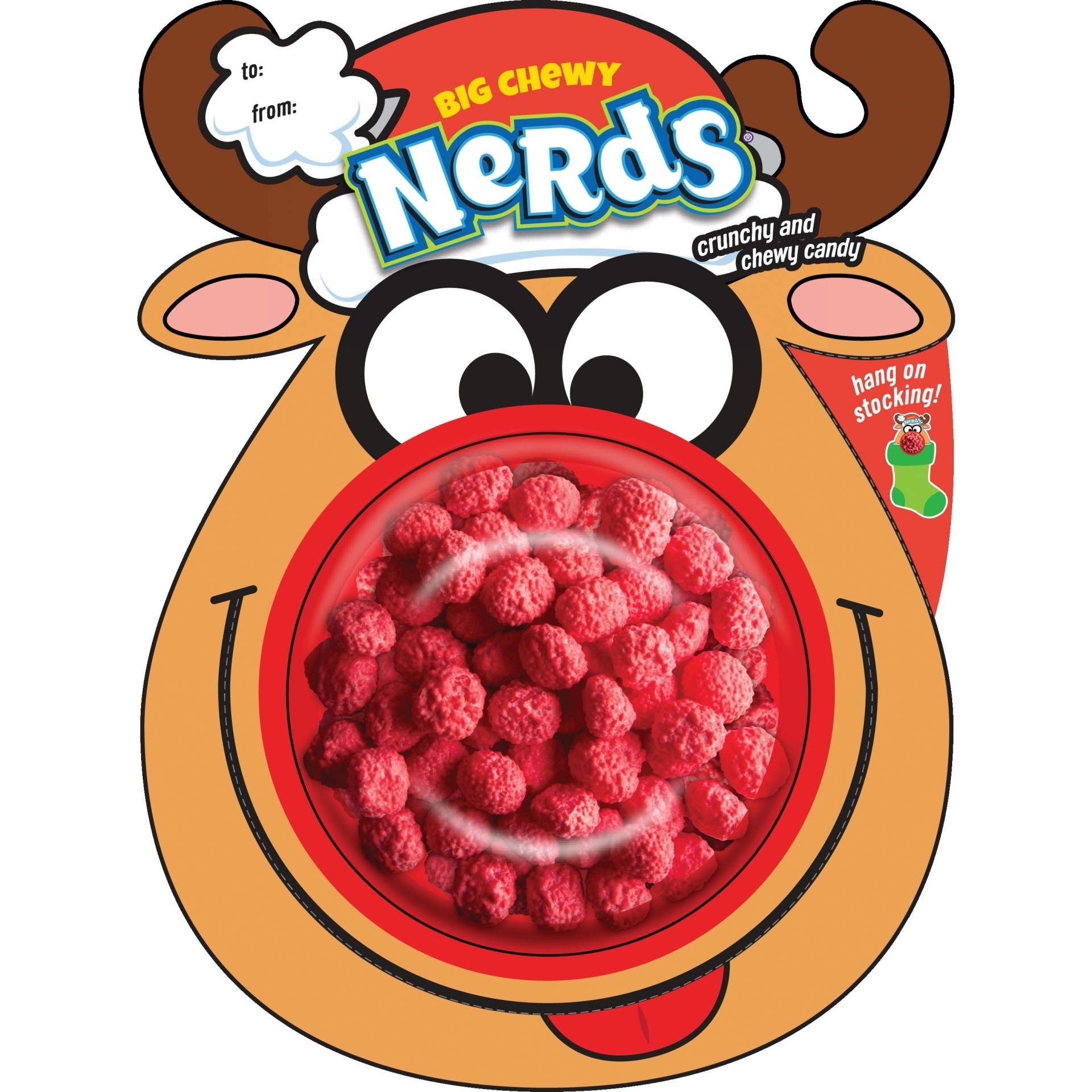 slide 1 of 8, Nerds Big Chewy Christmas Reindeer Candy, 3 oz