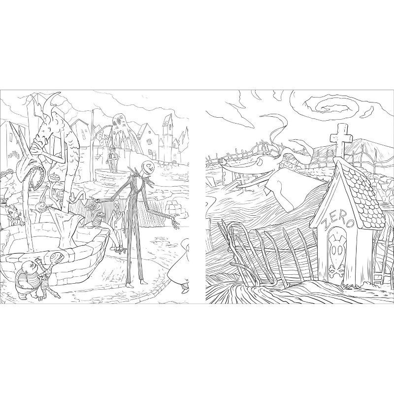 slide 5 of 5, Canterbury Disney Tim Burton's the Nightmare Before Christmas Glow-In-The-Dark Coloring Book - by Editors of Thunder Bay Press (Paperback), 1 ct