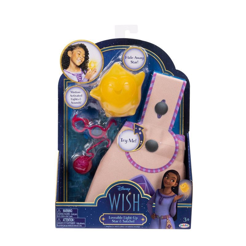 slide 7 of 7, Disney’s Wish Loveable Light-Up Star & Satchel, 1 ct