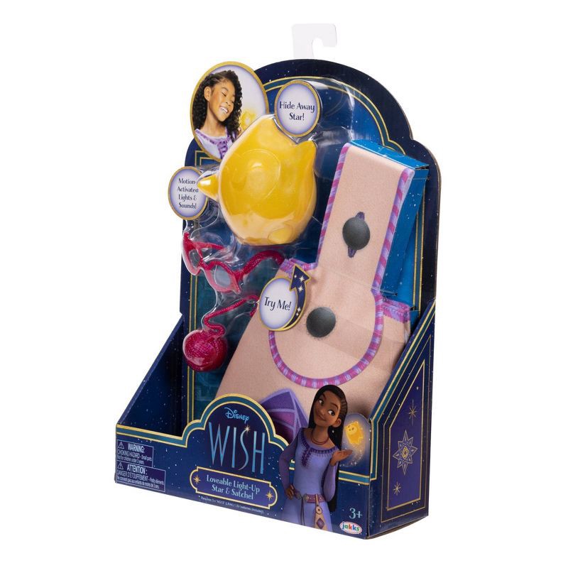 slide 4 of 7, Disney’s Wish Loveable Light-Up Star & Satchel, 1 ct