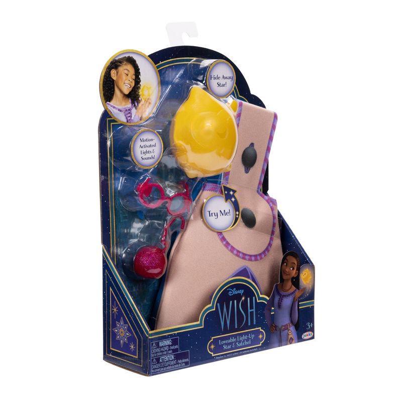 slide 2 of 7, Disney’s Wish Loveable Light-Up Star & Satchel, 1 ct