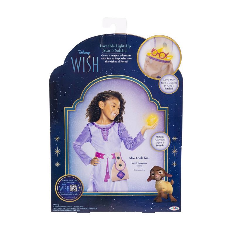 slide 6 of 7, Disney’s Wish Loveable Light-Up Star & Satchel, 1 ct
