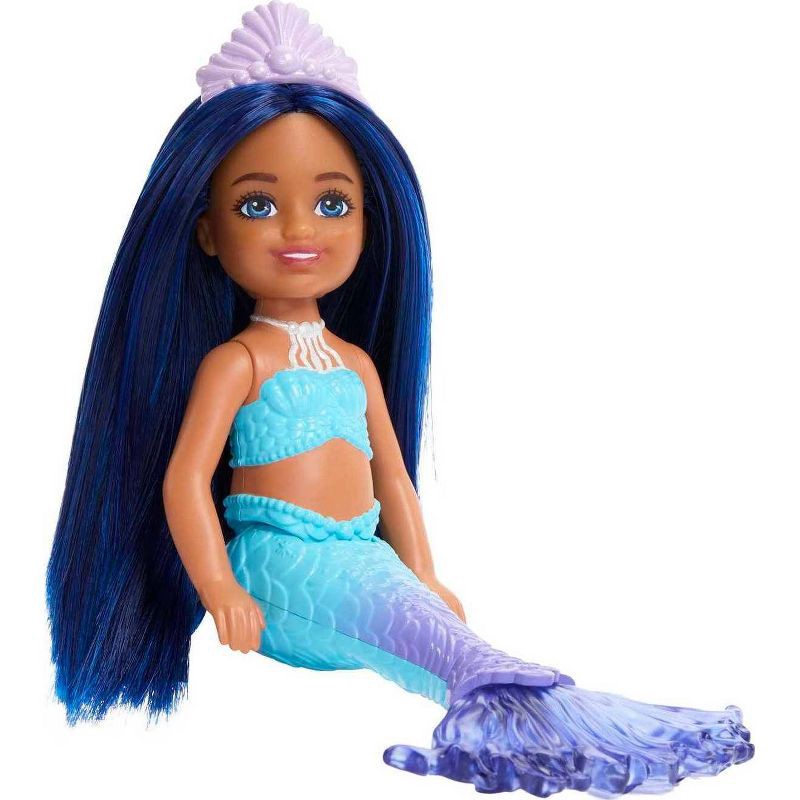 slide 2 of 6, Barbie Blue Hair Chelsea Mermaid Doll, 1 ct