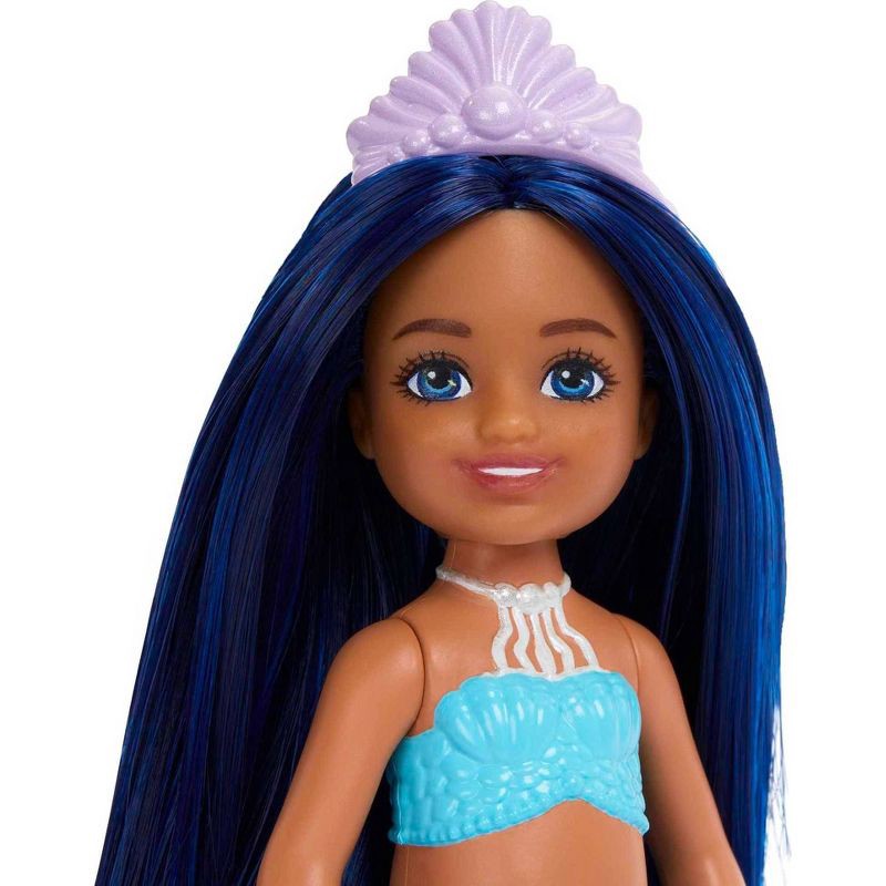 slide 3 of 6, Barbie Blue Hair Chelsea Mermaid Doll, 1 ct