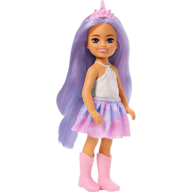slide 5 of 5, Barbie Chelsea Unicorn Purple Hair, 1 ct