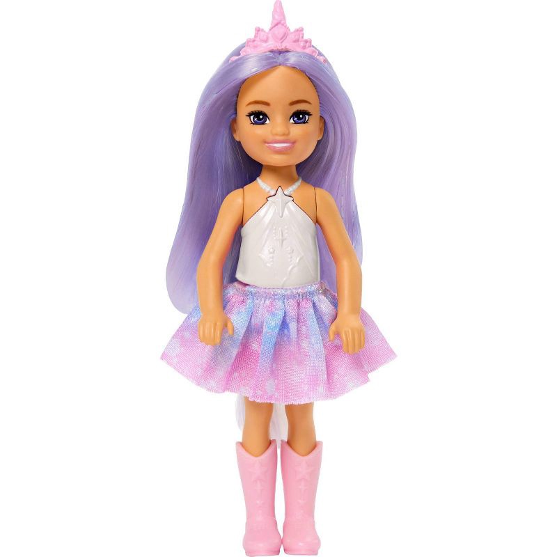 slide 1 of 5, Barbie Chelsea Unicorn Purple Hair, 1 ct