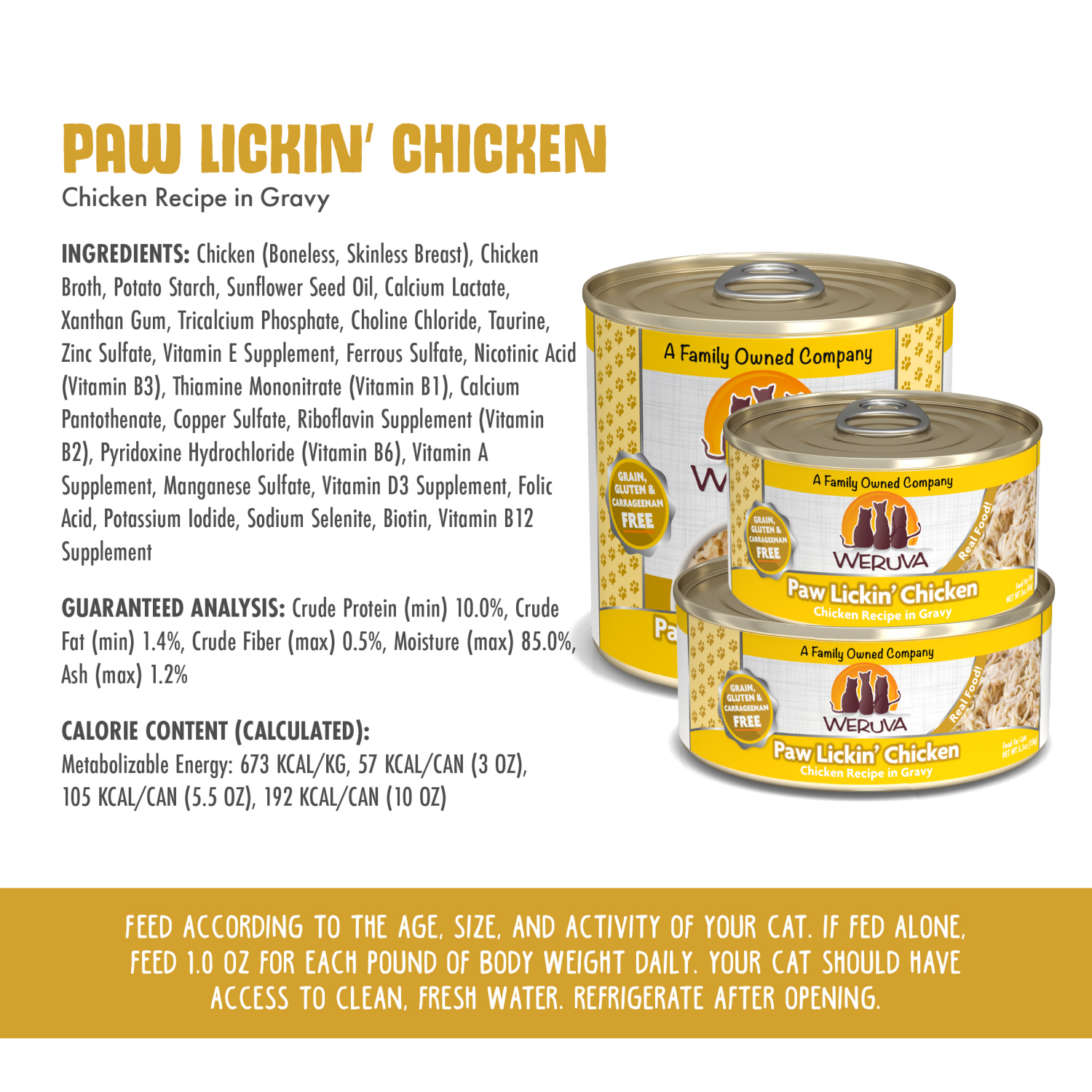slide 2 of 2, Weruva Classics Paw Lickin' Chicken Chicken Recipe in Gravy Wet Cat Food, 3 oz., 1 ct