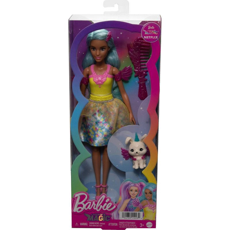 slide 3 of 6, Barbie Teresa Doll with Fairytale Outfit and Pet from Barbie A Touch of Magic, 1 ct