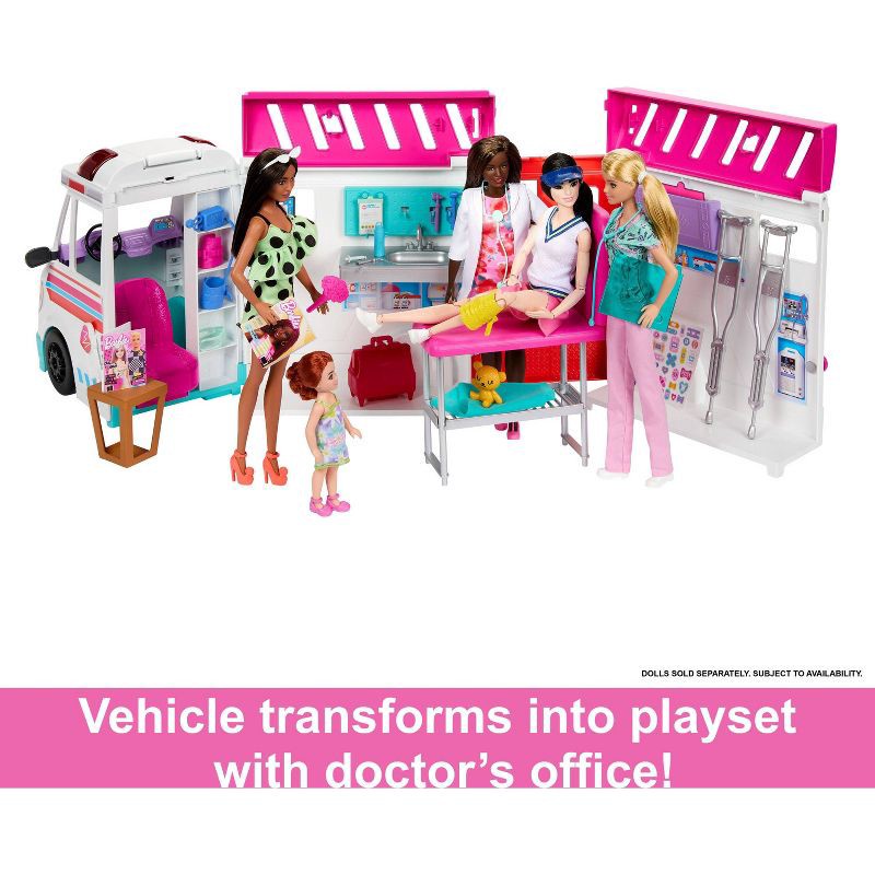 slide 3 of 6, Barbie Transforming Ambulance and Clinic Playset (Target Exclusive), 1 ct