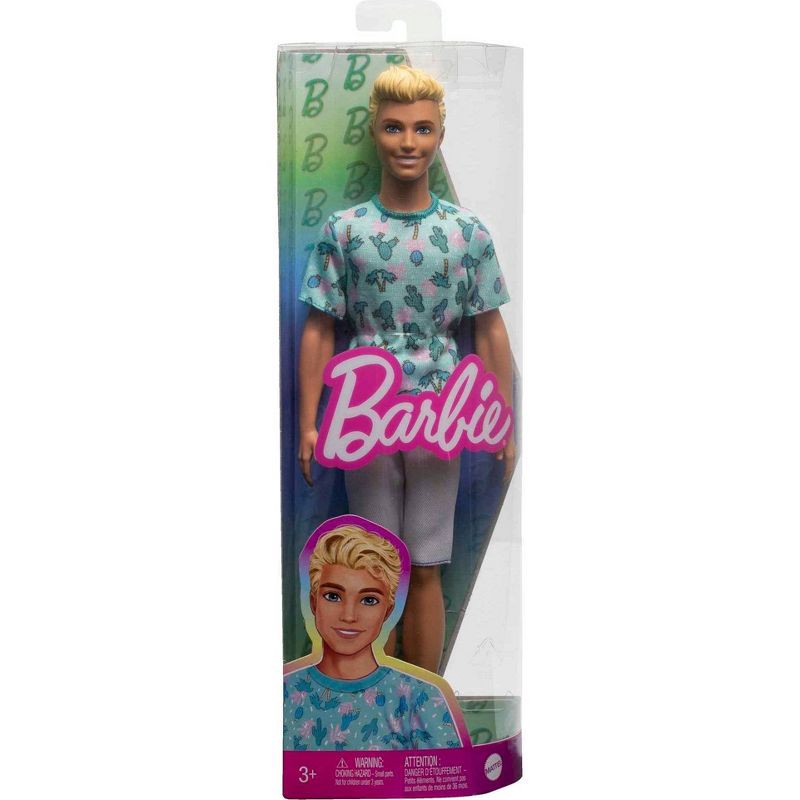 slide 4 of 6, Barbie Ken Fashionistas Doll #211 with Blond Hair and Cactus Tee, 1 ct