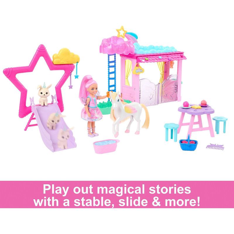 slide 3 of 6, Barbie A Touch of Magic Chelsea Doll Playset with Baby Pegasus, 1 ct