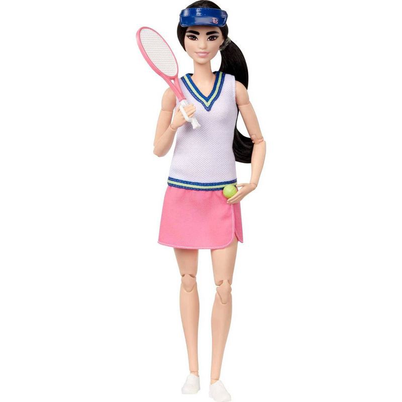 slide 1 of 6, Barbie Career Tennis Player Doll with Racket and Ball, 1 ct