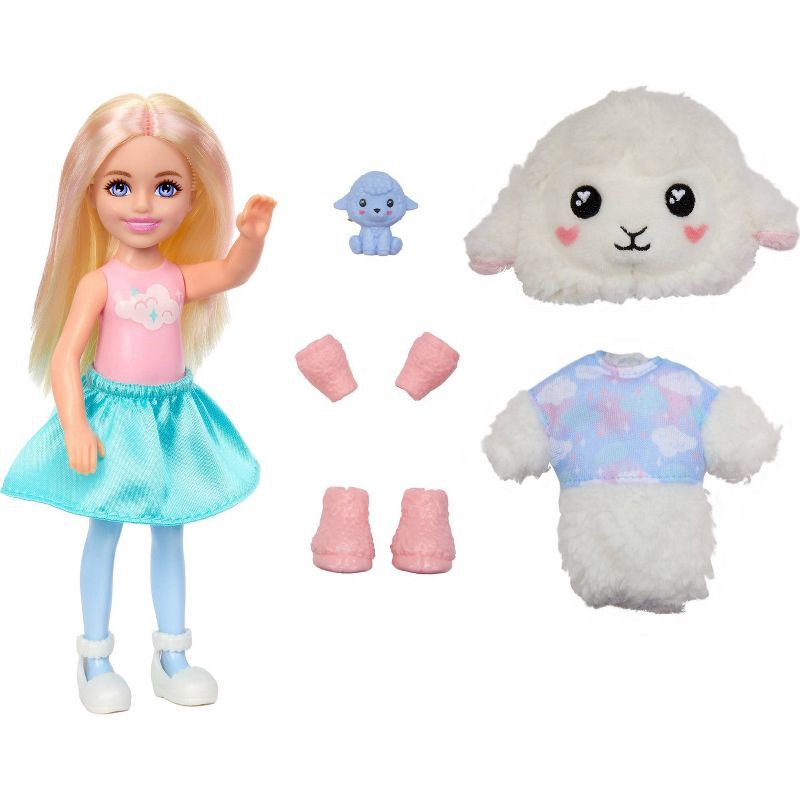 slide 3 of 6, Barbie Chelsea Cutie Reveal Cozy Cute Tees Series Lamb Doll, 1 ct