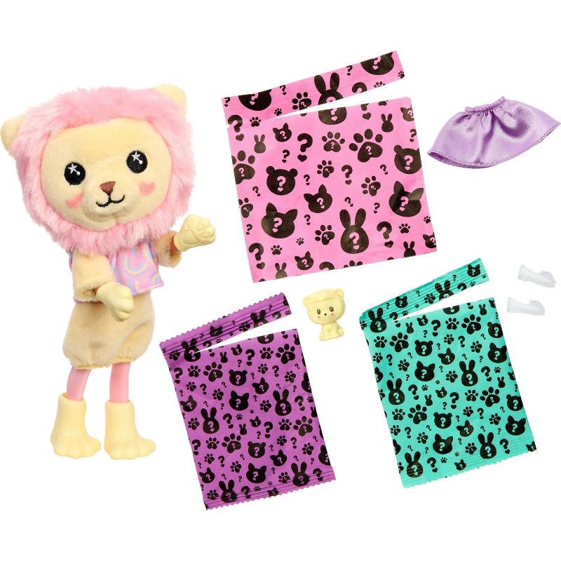 slide 3 of 6, Barbie Chelsea Cutie Reveal Cozy Cute Tees Series Lion Doll, 1 ct