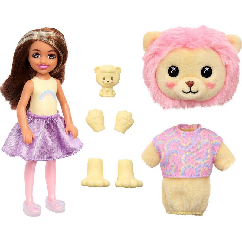 slide 5 of 6, Barbie Chelsea Cutie Reveal Cozy Cute Tees Series Lion Doll, 1 ct