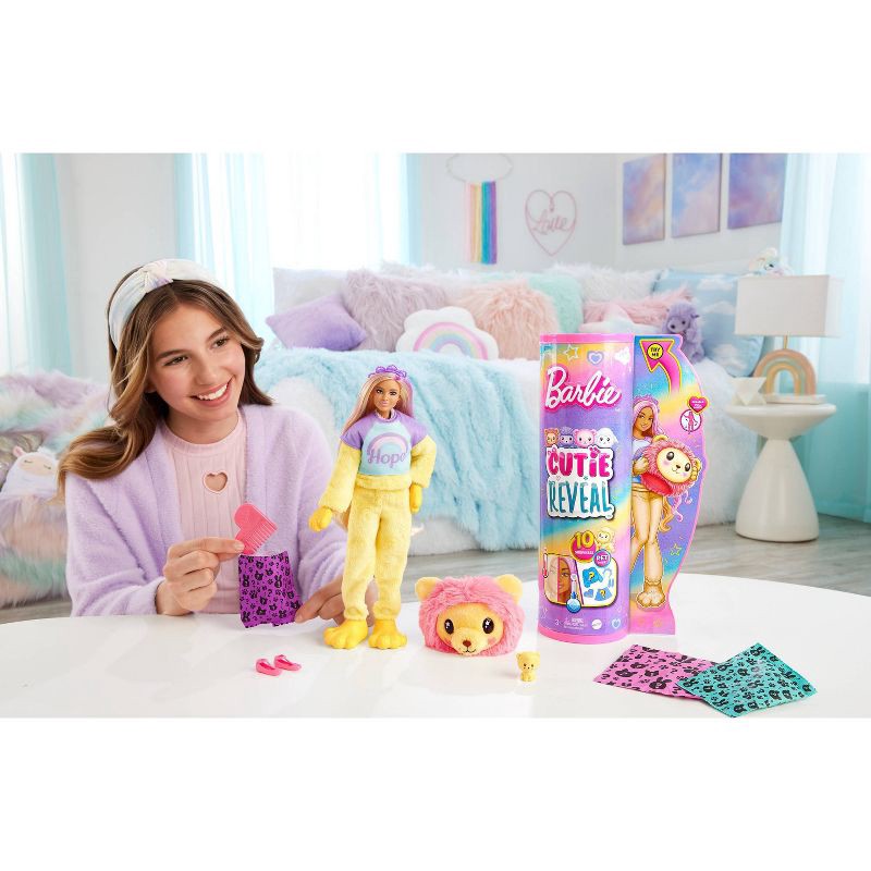 Barbie Cutie Reveal Cozy Cute Tees Series Lion Doll 1 ct