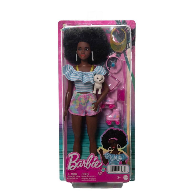 Barbie Doll with Roller Skates Fashion Accessories and Pet Puppy