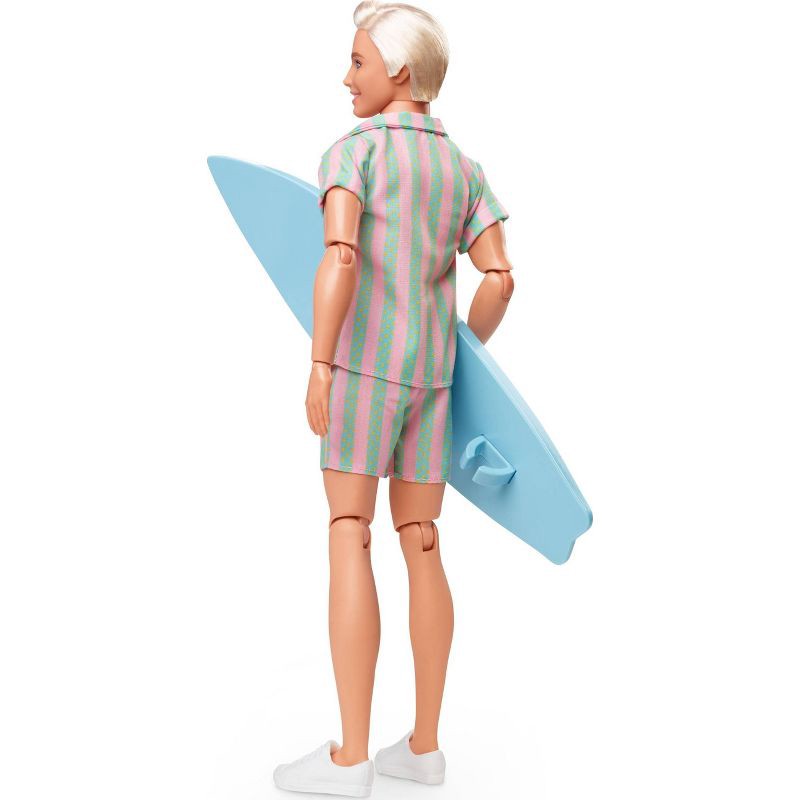 slide 4 of 6, Barbie: The Movie Ken Doll Wearing Pastel Striped Beach Matching Set, 1 ct