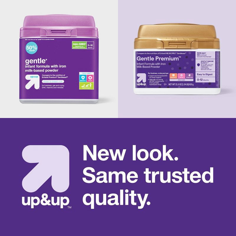 slide 7 of 8, Gentle Premium Powder Infant Formula - 21.5oz - up&up™, 21.5 oz