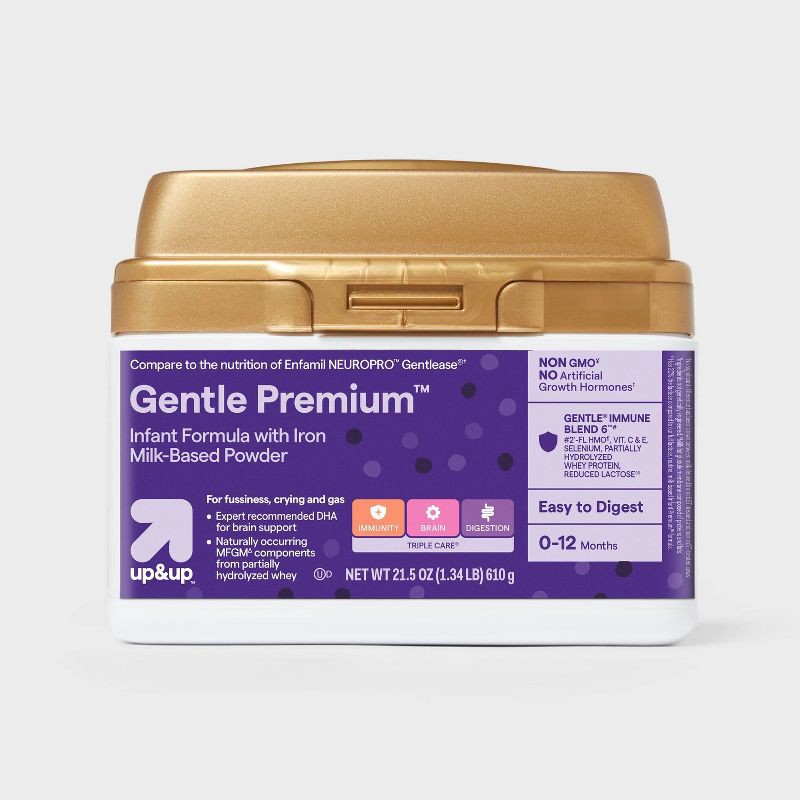 slide 1 of 8, Gentle Premium Powder Infant Formula - 21.5oz - up&up™, 21.5 oz
