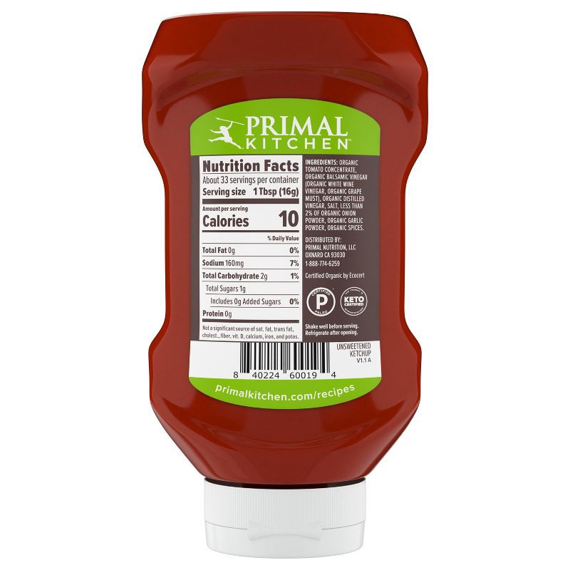 slide 3 of 8, Primal Kitchen Squeeze Unsweetened Organic Ketchup - 18.5oz, 18.5 oz