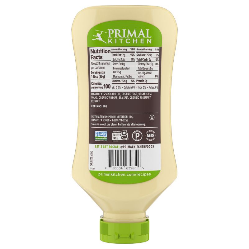 slide 2 of 6, Primal Kitchen Squeeze Mayo with Avocado Oil - 17 fl oz, 17 fl oz