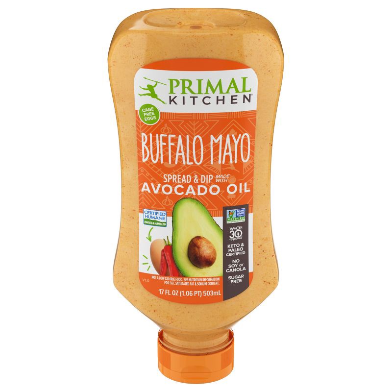 slide 1 of 7, Primal Kitchen Squeeze Buffalo Mayo with Avocado Oil - 17 fl oz, 17 fl oz