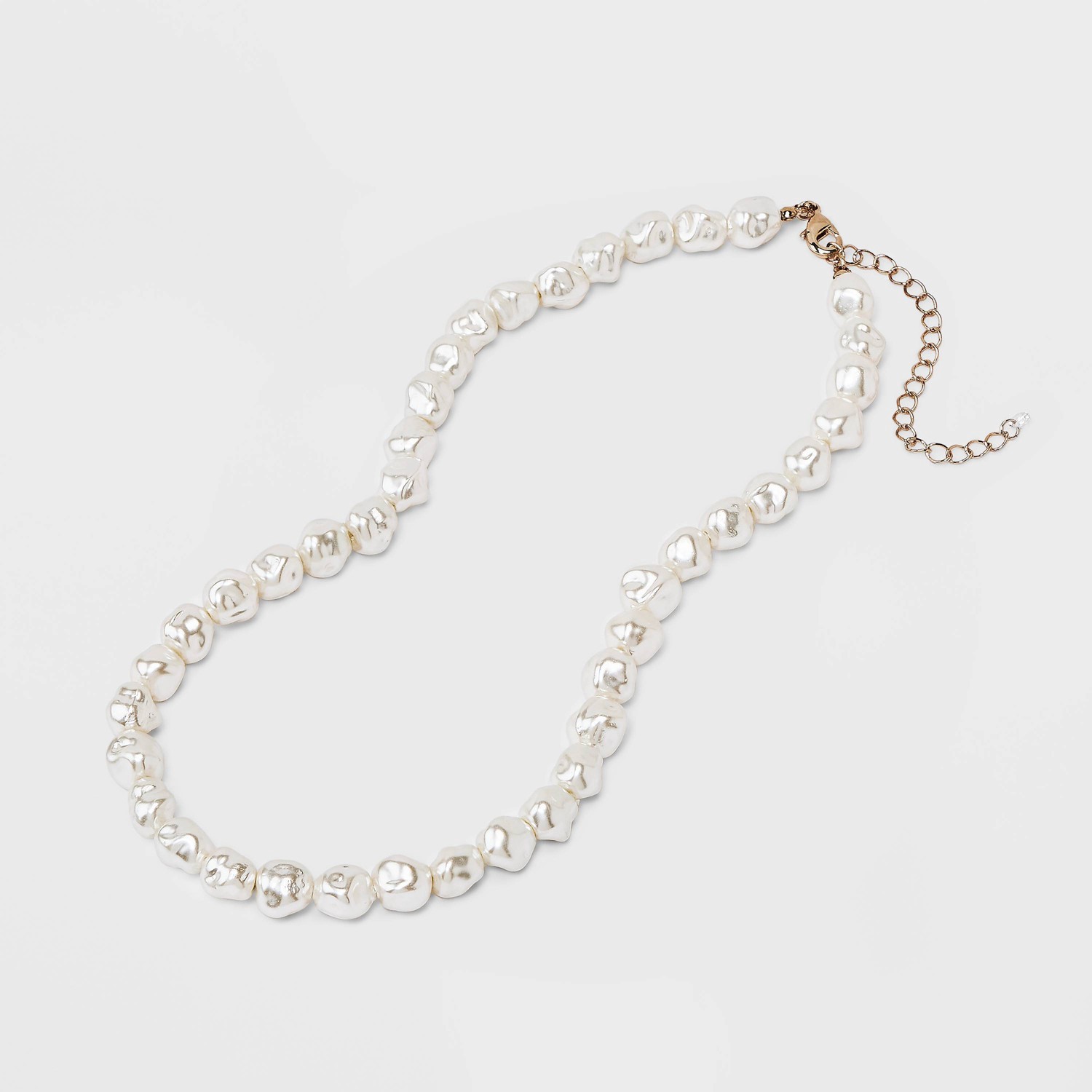 slide 3 of 4, Beaded Pearl Necklace - A New Day White, 1 ct