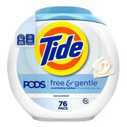 Tide Free & Gentle HE Laundry Detergent Pods 76 Pacs - 56oz