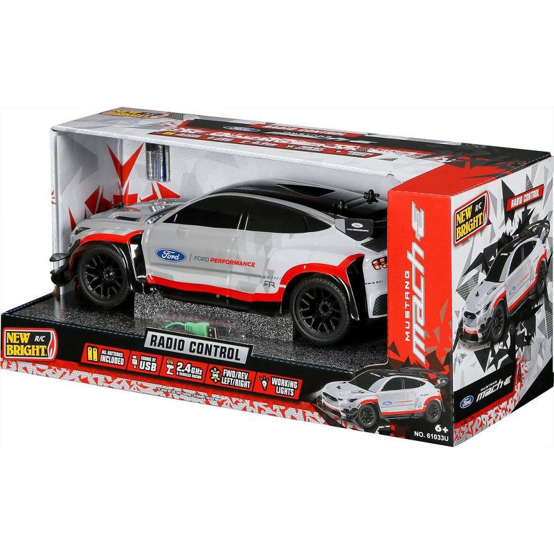 slide 11 of 11, New Bright RC Ford Mustang Mach E - 1:10 Scale: Remote Control Vehicle, USB Rechargeable, 4x4 Drive System, 1 ct